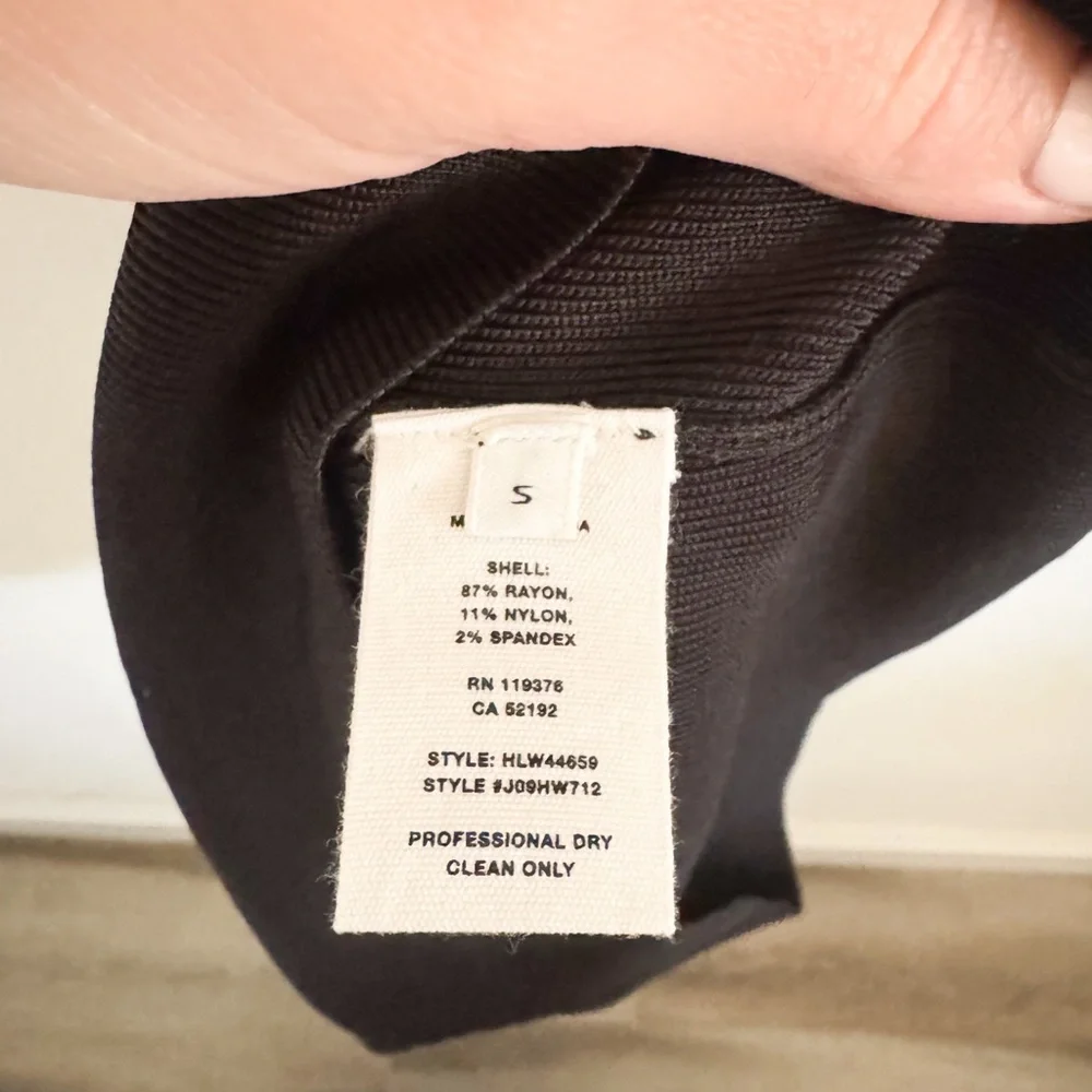 NWT Helmut Lang Black Knit Tie Waist Dress S - Picture 7 of 8